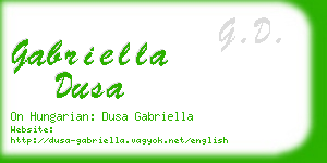 gabriella dusa business card